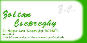 zoltan csepreghy business card